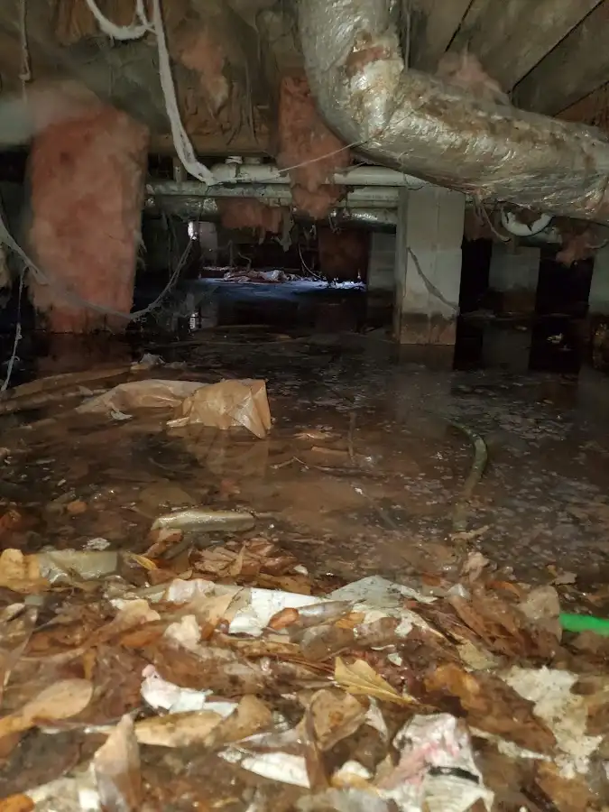 Crawl space flood assessment for Commercial Water Damage Restoration in Newman